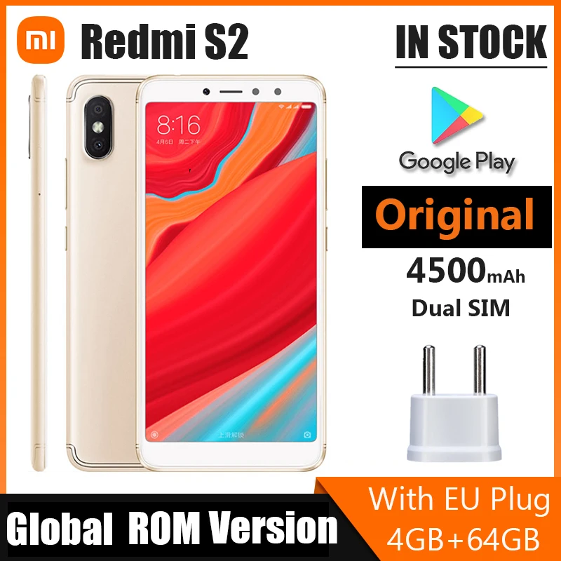 

Original Xiaomi Redmi S2 / Redmi Y2 Smartphone +6 Phone 16MP 5.99" 3080mAh Android Cellphone 4G LTE Mobile phone