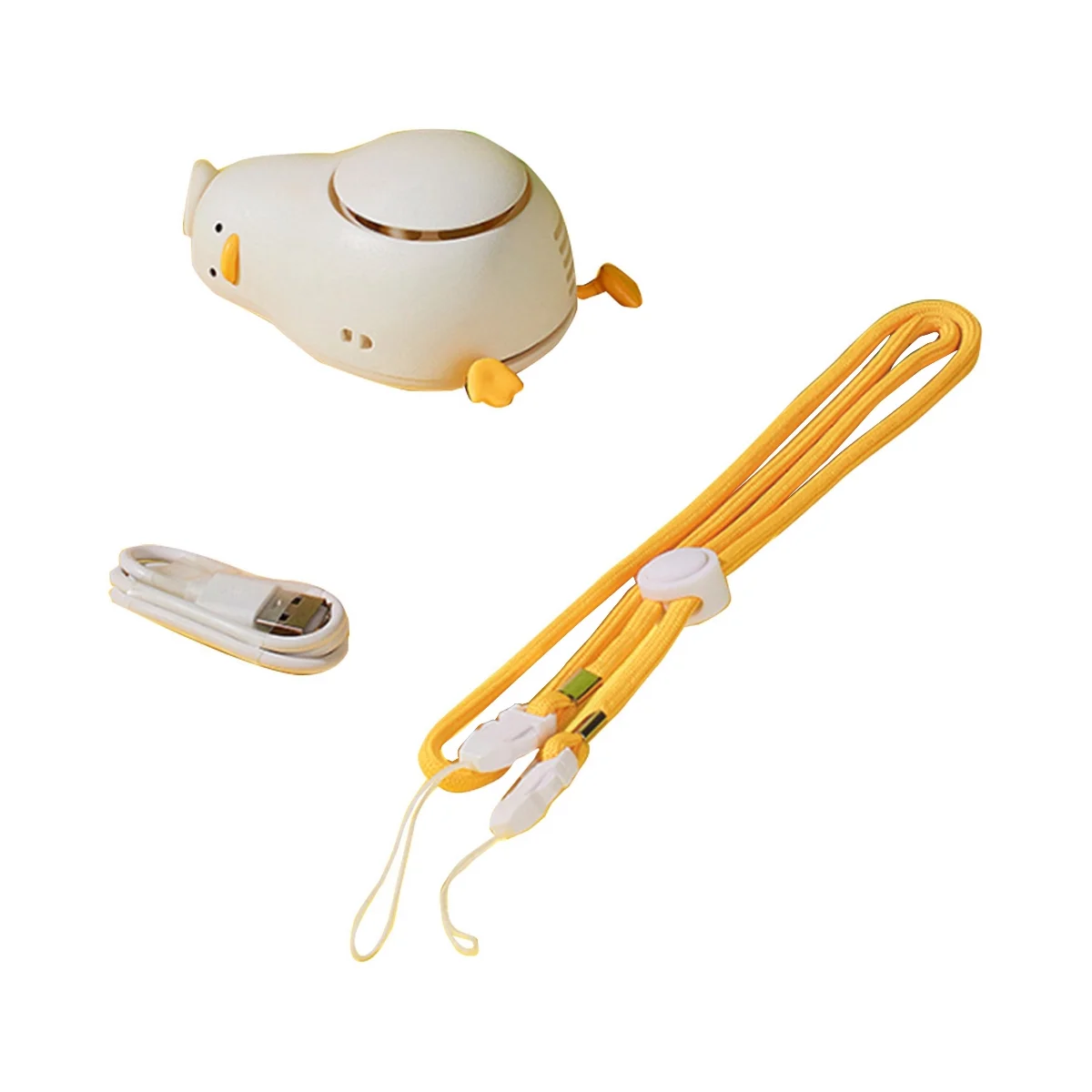 

LIE-IN-PEACE DUCK Portable Neck Fan,USB Rechargeable 3 Wind Speed Personal Fan,Mini Hanging Neck Fan