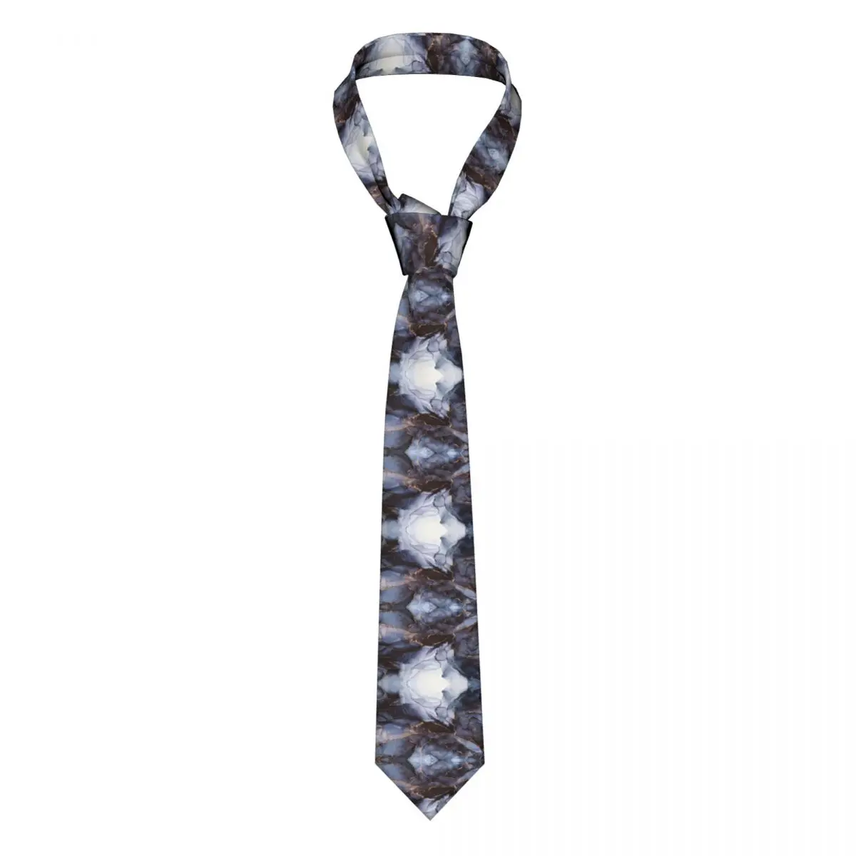 

Black Liquid Art Pattern Necktie Unisex Casual Polyester 8 cm Classic Beautiful Marble Neck Tie for Men Daily Wear Cravat Office