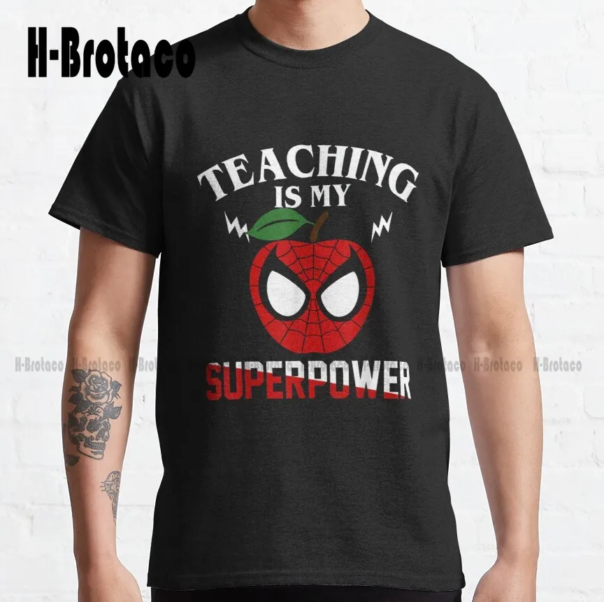 

Футболка мужская черная из дышащего хлопка, с надписью «Im A учитель»