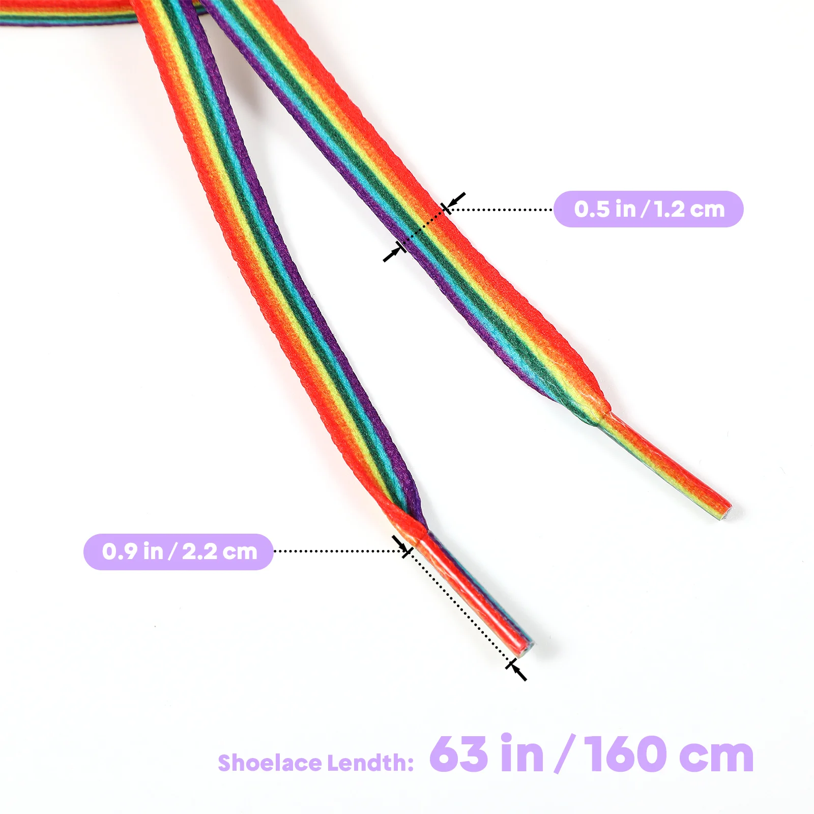 Rainbow Gradient Laces Flat Boot Laces Shoe Accessories Printing Sneakers Shoelaces Replacement Boot Laces Running Shoelaces