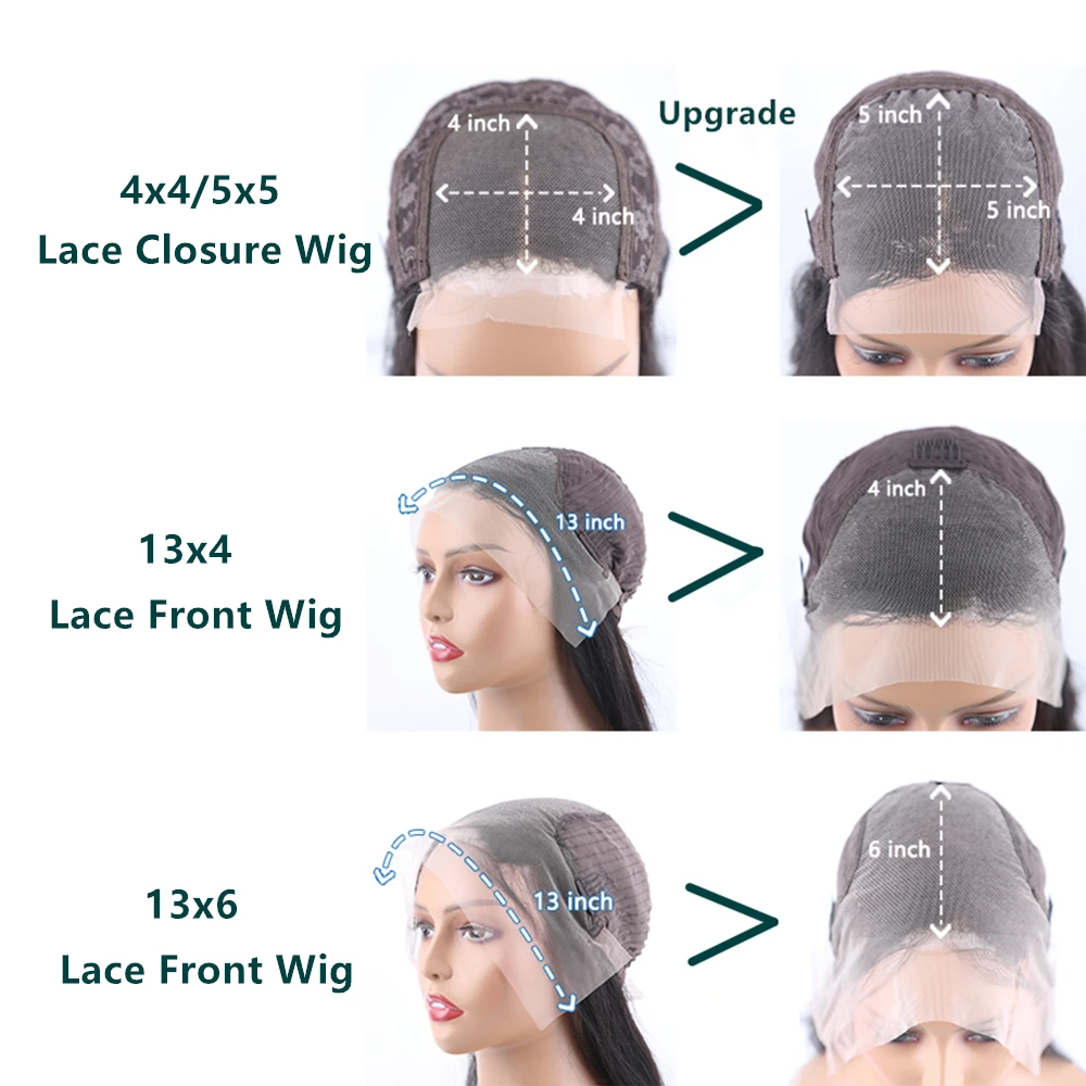 HD Transparent Body Wave Lace Front Human Hair Wigs For Black Women Raw Indian 13x4 13x6 4x4 5x5 Frontal Closure Wig |