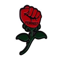 clenched fists of red roses television brooches badge for bag lapel pin buckle jewelry gift for friends