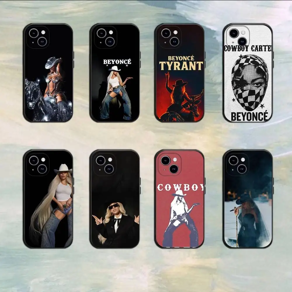 Фото Чехол для iPhone C-Carter Cowboy B-BEYONCE для 17, 16, 15, 14, 13, 12, 11, Mini XS XR X 6S 6 Pro Max Plus, черный мягкий чехол №1