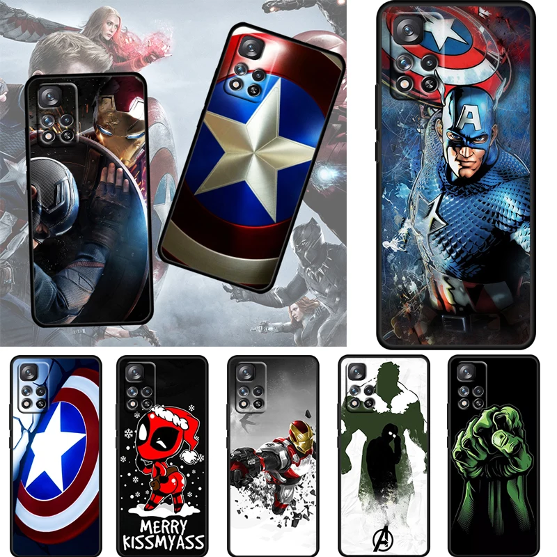 

Infinity War Marvel Avengers For Xiaomi Redmi Note 11 10 11T 10S 9 9S 8 7 Pro Plus Max 5G Soft Silicone Black Phone Case Fundas