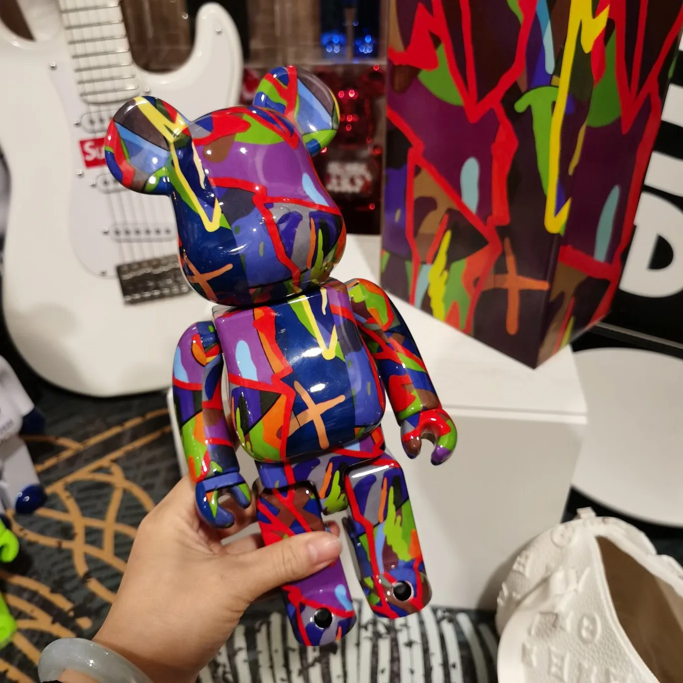

Bearbrick 400% 28cm high Graffiti Design Before and After The Co Branded Classic Hot Selling Style