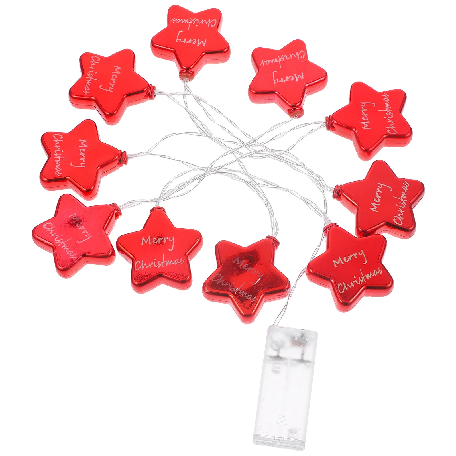 

Star String Lights Powered Christmas Indoor Colored Fireplace Plastic Decorations