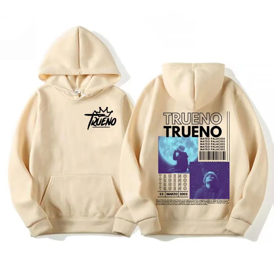 Рэпер Trueno Обложка альбома Графические толстовки Мужские Harajuku Хип-хоп Панк Рок