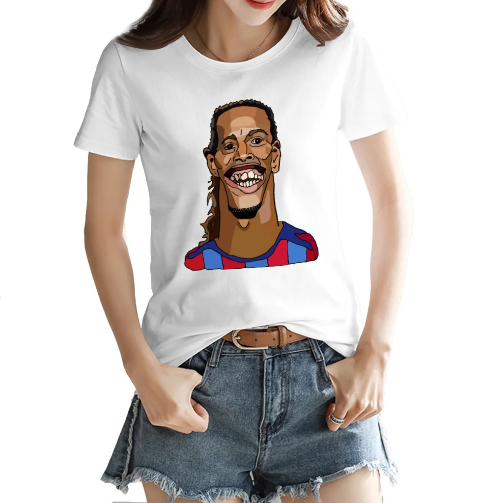 

Tshirt Brazil Spain Ronaldinhos and Assiss and Moreiras Soccer Football Player Unique leisure Sports Kemp Top quality Eur Size