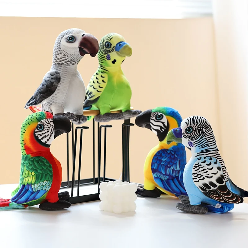 

Реалистичный попугай 20 см, плюшевые игрушки, мягкие милые дикие животные, мягкая кукла, мягкие игрушки-птицы, подарок для детей, домашний декор