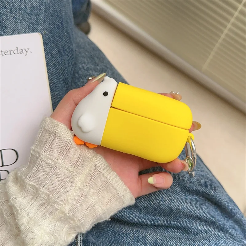 3D Мультяшные забавные наушники с большим ртом Защитные чехлы для наушников Apple