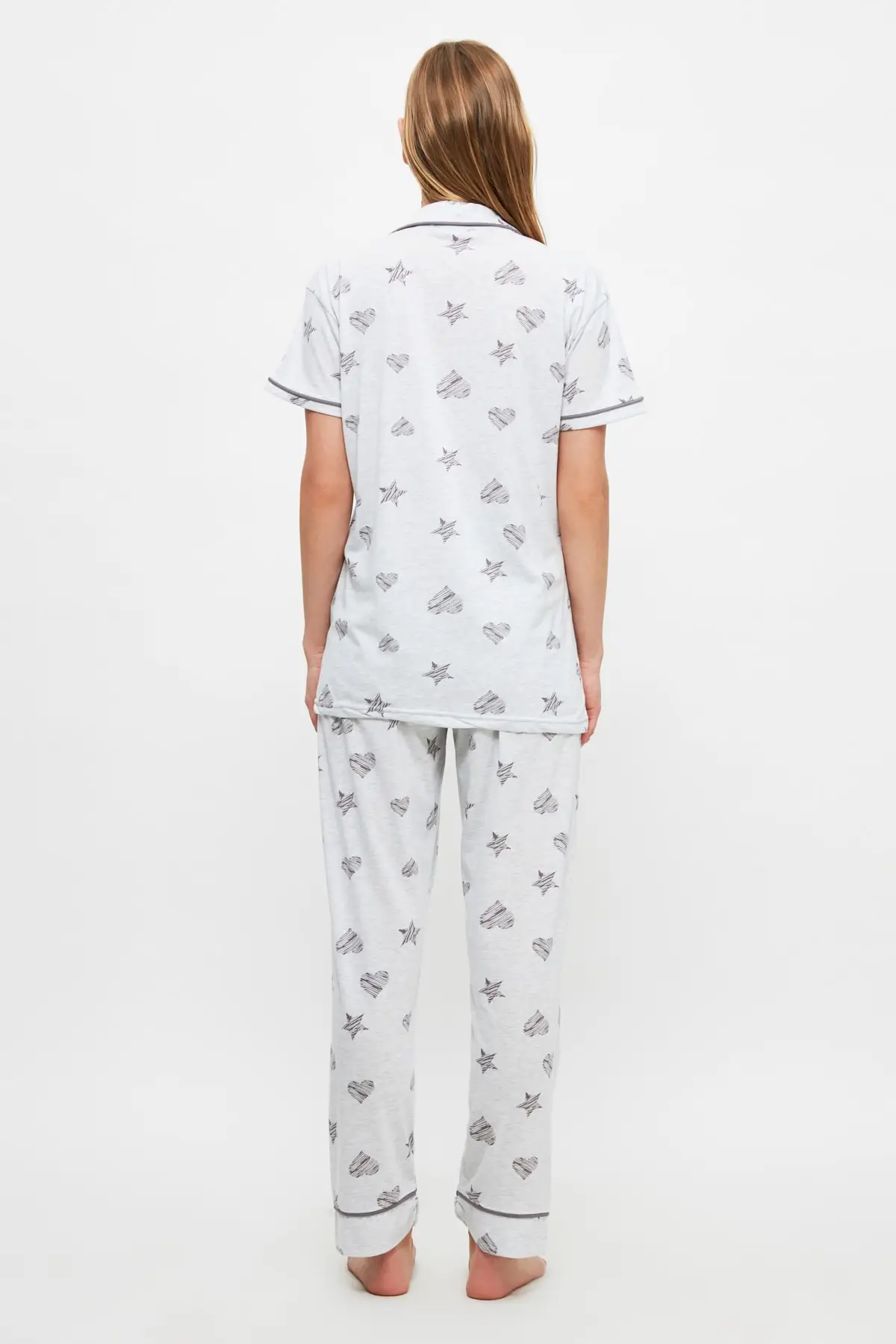 

Trendyol Heart Pattern Knitted Pajamas Set THMSS21PT1540