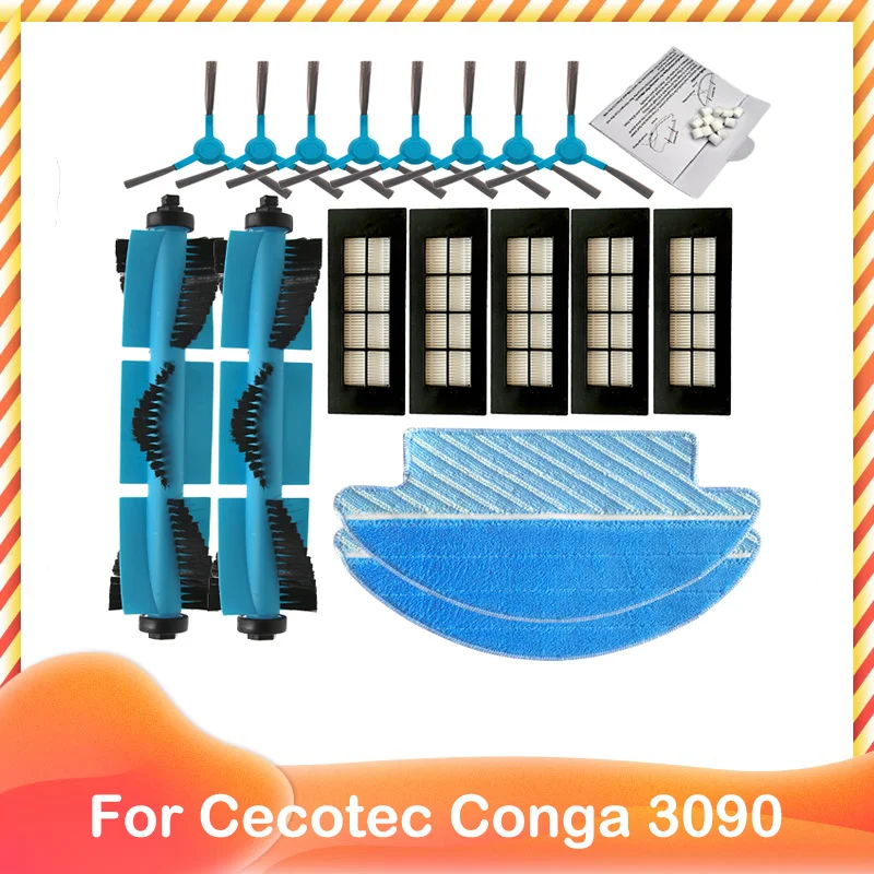 Для Conga 3090/Viomi 1X основная роликовая боковая щетка Hepa фильтр Швабра Ткань тряпка сменные части для пылесоса аксессуары для робота-пылесоса