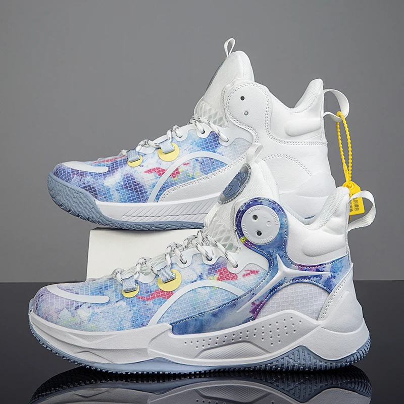 

Баскетбольные кроссовки мужские и женские Модные баскетбольные кроссовки с принтом водонепроницаемые и нескользящие мужские баскетбольные кроссовки