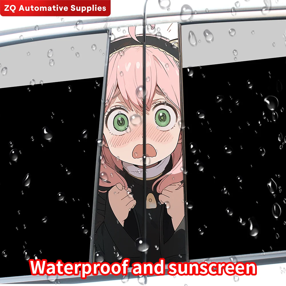 Аниме Автомобильные наклейки Авто B-pillar милый мультяшный Забавный