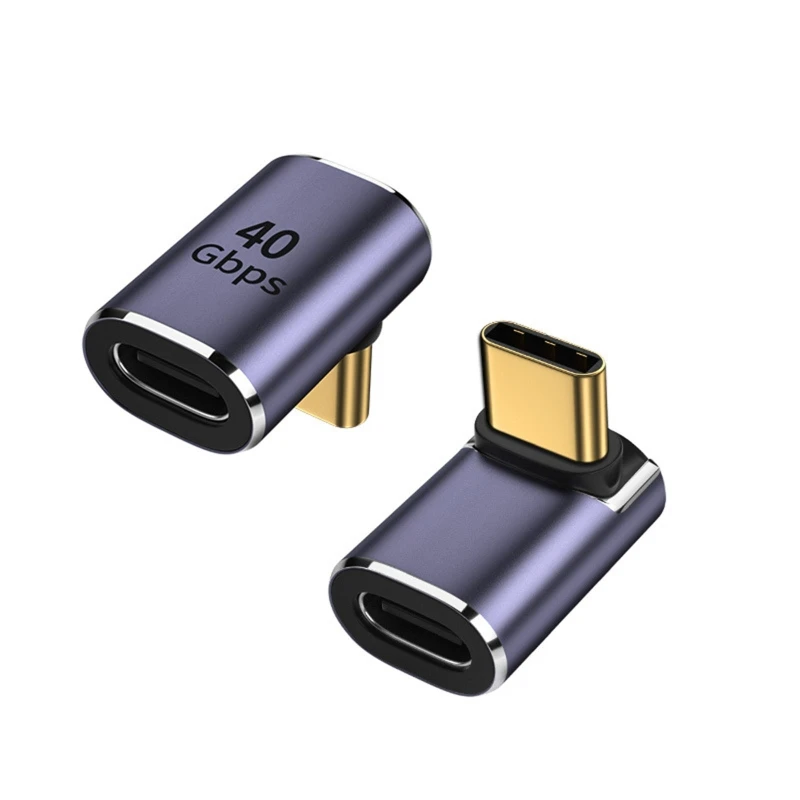 USB C адаптеры U-образный адаптер с прямым углом Тип Женский к Type Мужской 40 Гбит/с