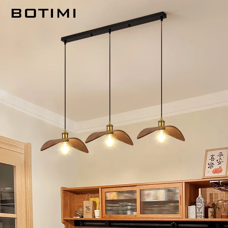 BOTIMI Gleba Wood Коричневые подвесные светильники Барный стол Подвесной светильник