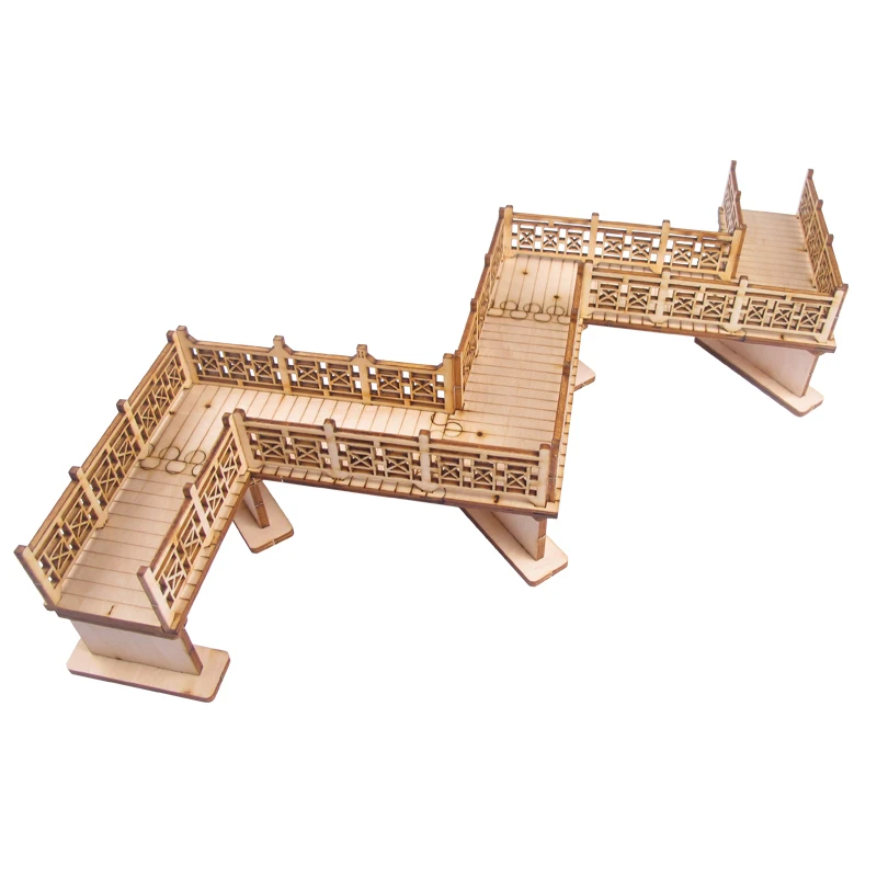 Модель моста ручной работы в китайском стиле садовый ландшафт изогнутый мост