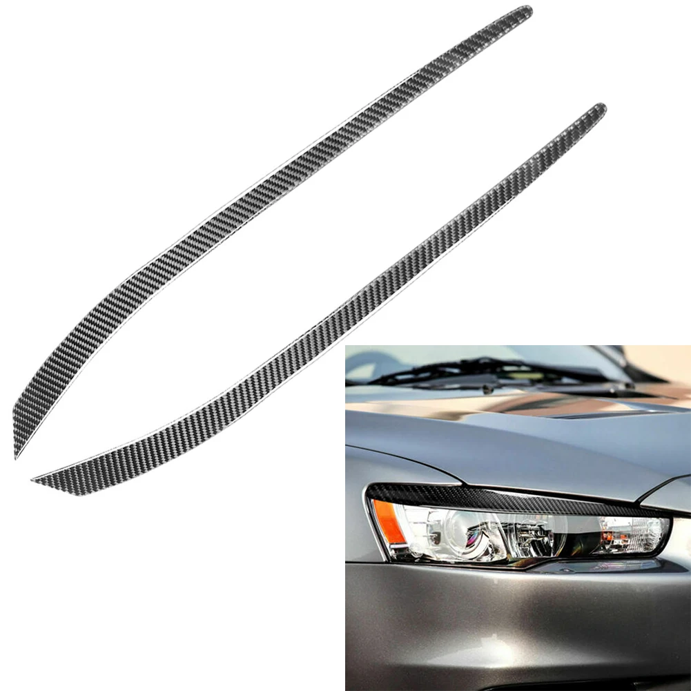 

For Mitsubishi Lancer Decorative Cover Eyebrow 2pcs Accessories Auto Black