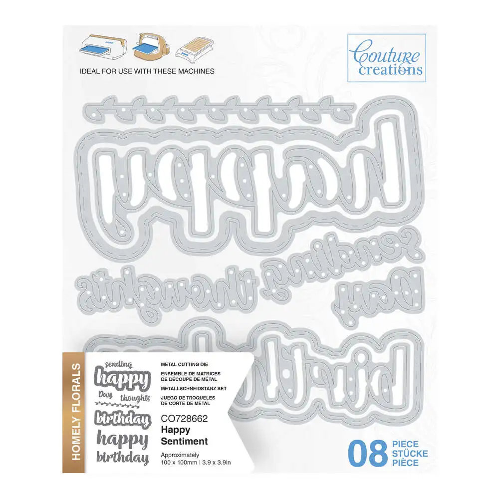 

Birthday Wishes Metal Cutting Dies DIY Scrapbooking Paper Cards Greeting Cards Decorative Hand Crafts Making Templates