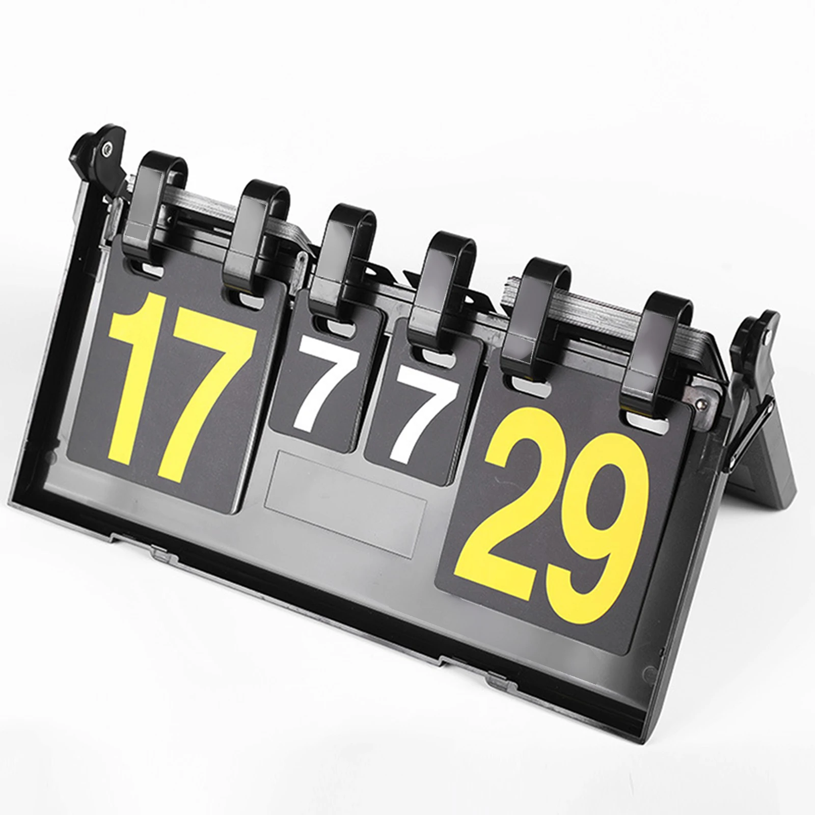 

Waterproof Flip Scoreboard for Indoor and Outdoor Sports Easy to Read Dark Gray Numbers Triangular Base Design