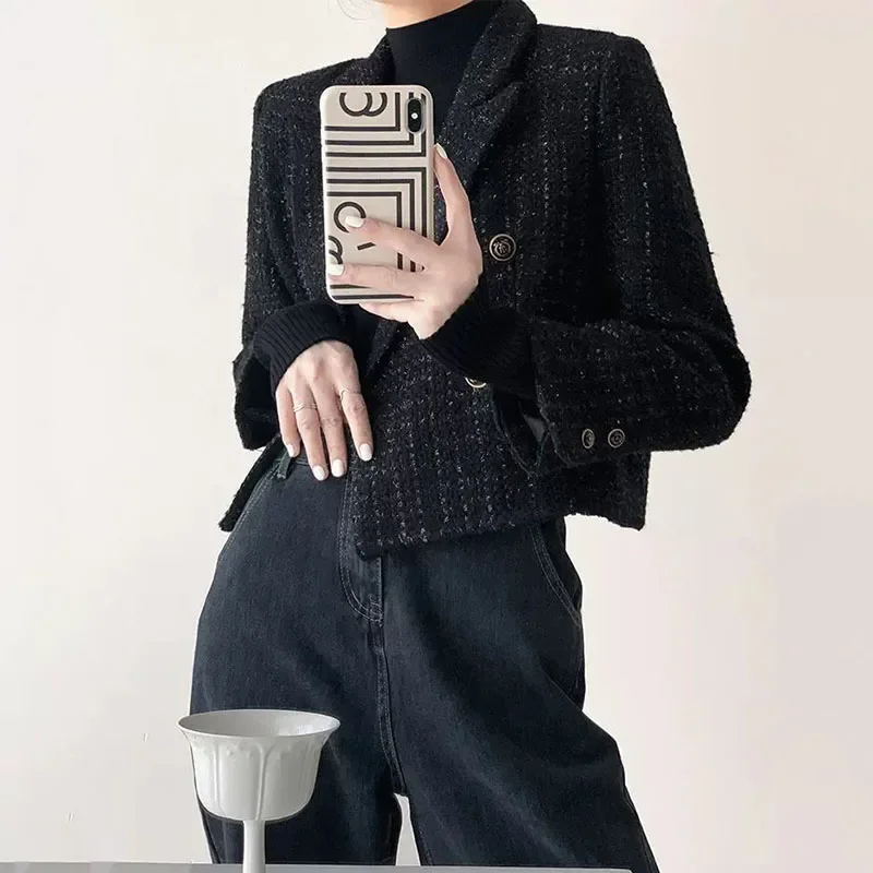 Модный блейзер с длинными рукавами маленькое пальто Женская Весенняя новая
