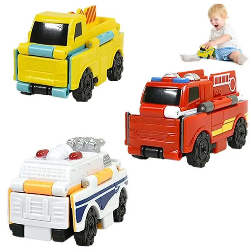 

Transforming Car Set Creative Anti-Reverse Car Toy Scale Toy Car Set Convert Two Forms Shock Resistant Heat Resistant For Kids