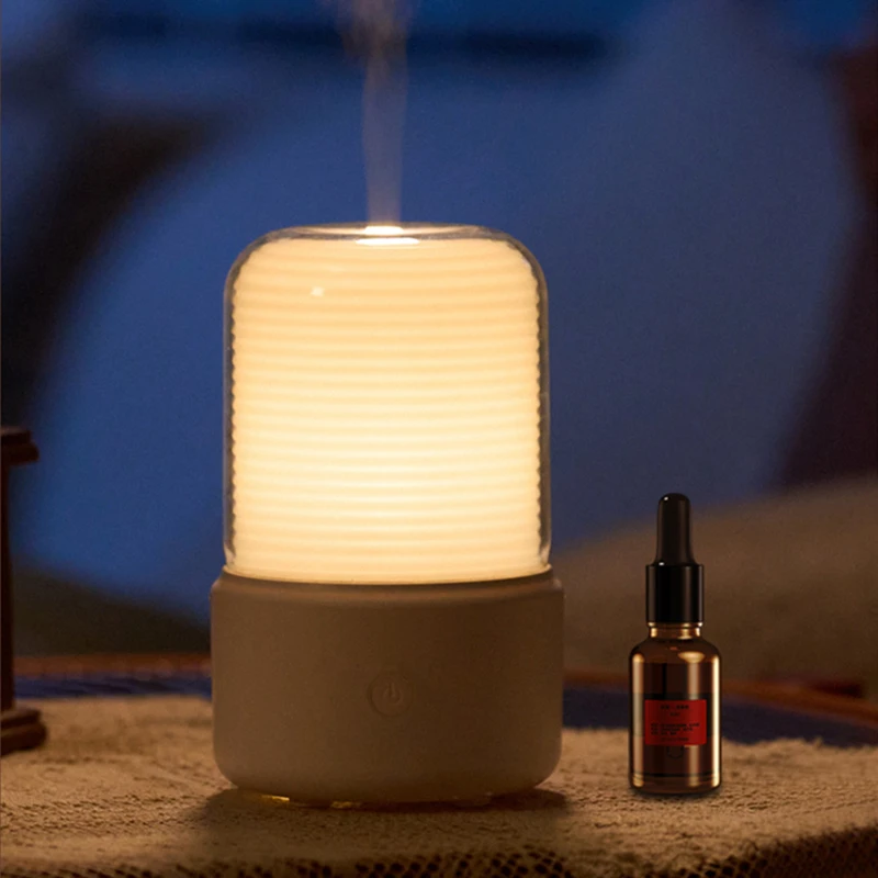 

USB Aromatherapy Essential Oil Diffuser Ultrasonic Atomizer Quiet Mist Maker for Bedroom with Warm Lamp Household Air Humidifier