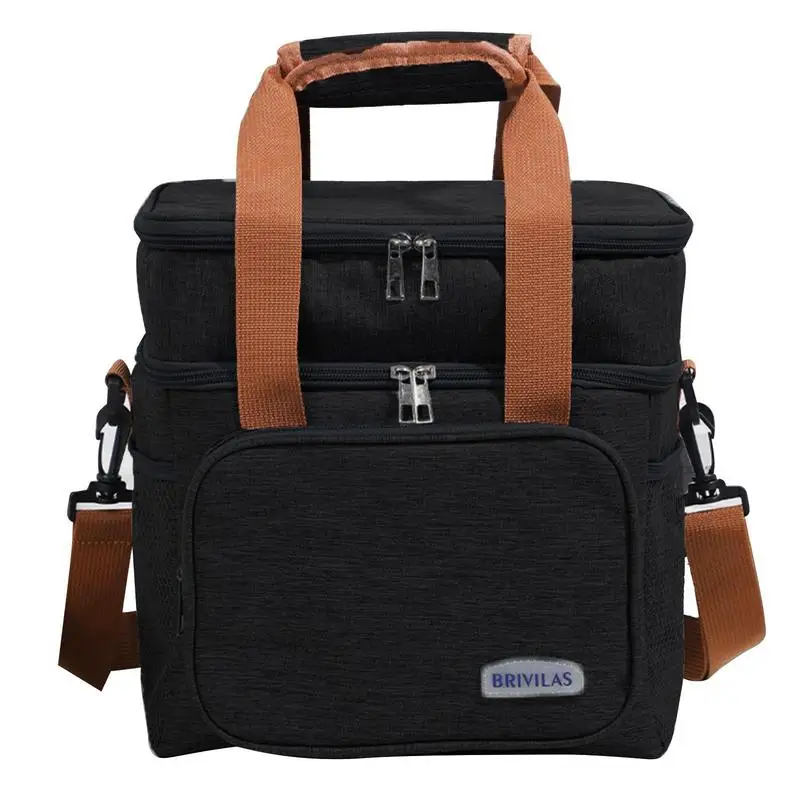 

Большая сумка для ланча для мужчин, мужская сумка-тоут для обеда, изоляционная двухслойная Водонепроницаемая вместительная сумка для школы и кемпинга
