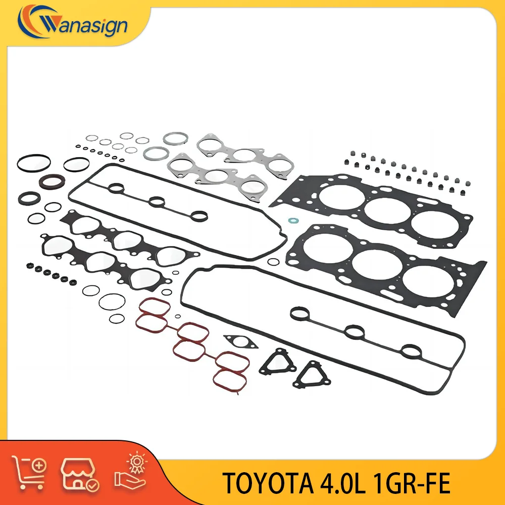 

Комплект прокладок головки цилиндра для TOYOTA 4 runner FJ CRUISER FORTUNER HILUX LAND CRUISER TACOMA PRADO 4.0L V6 GAS 1GR-FE 2002-2024