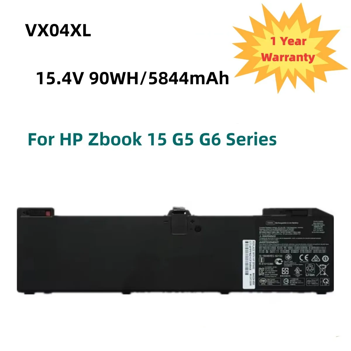 15 4 В 90 Вт VX04XL Аккумулятор для ноутбука HP Zbook G5 G6 серии HSTNN-IB8F 5CN17PA 4ME79AA HSN-Q13C L05766-855