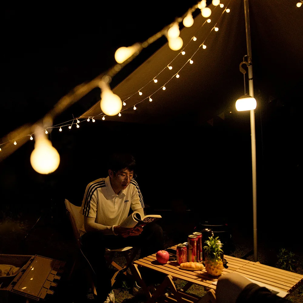 Outdoor Led Light String Luminous Bubble Ball Wave Waterproof Starry Camping Tent Atmosphere Outing Accessories New |