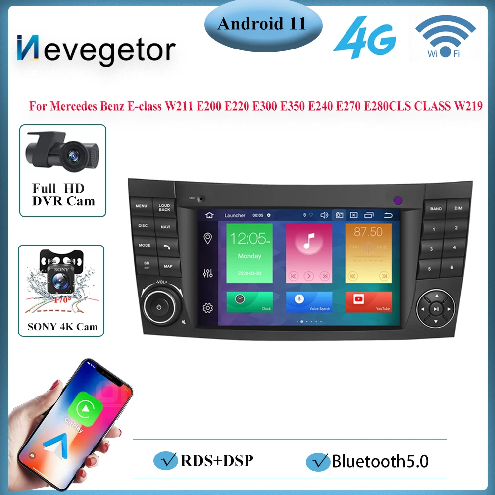 

Carplay Android для Mercedes Benz E-class W211 E200 E220 E300 E350 E240 E270 E280CLS CLASS W219 автомобильный DVD GPS видеоплеер
