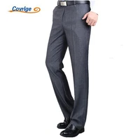 covrlge mens suit pants high quality men dress pants silk trousers straight business mens formal pants big size 40 42 44 mkz010