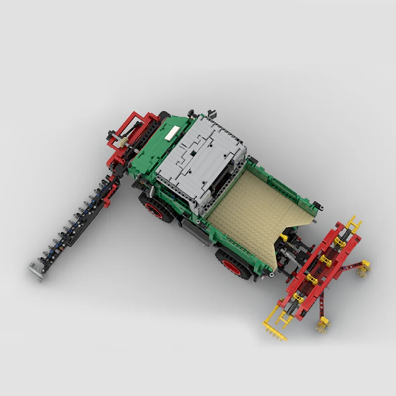 Фото 3019 деталей MOC Unimog Green Band Rake и техническая модель-конструктор, подарки на праздники, строительные блоки для сборки своими руками №3