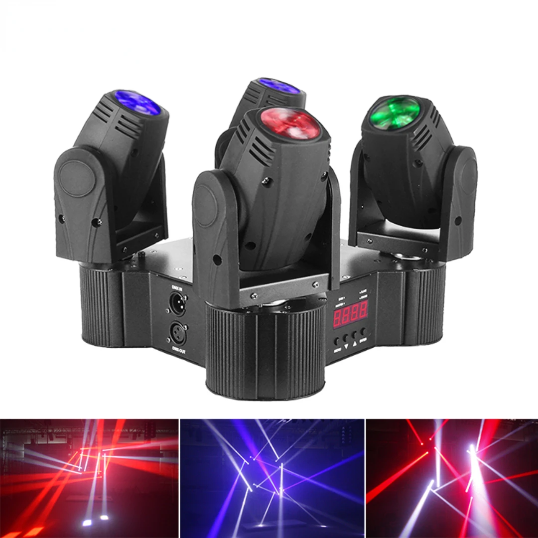 

Professional Quad Beam Lights Color RGBW 4 Heads Led Moving Head Bar Lamp for Night Club Disco Dj Stage