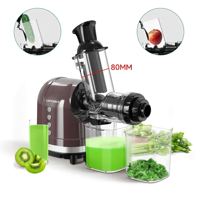 Электрическая коммерческая медленная соковыжималка для фруктов и овощей с