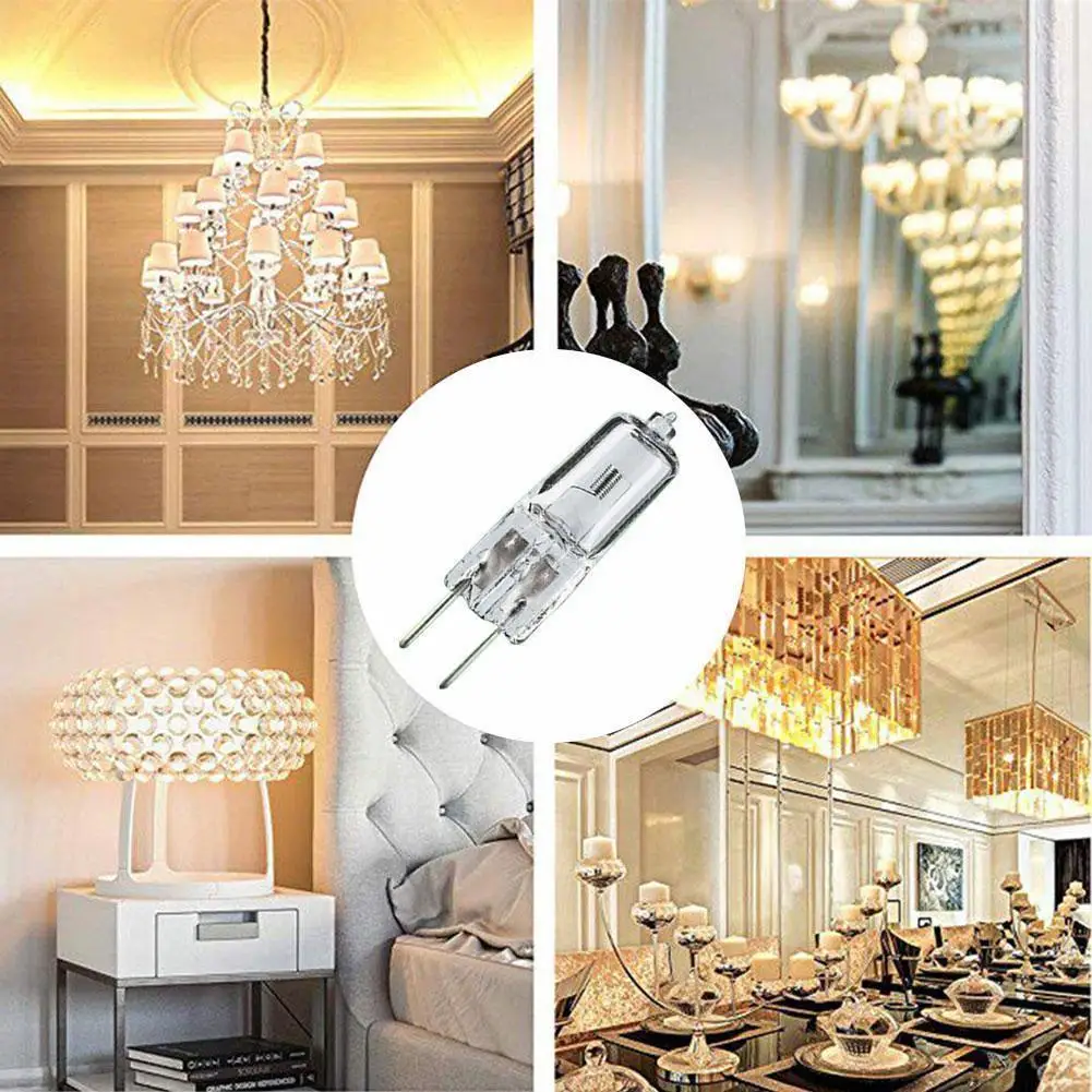 

4pcs/lot Warm White 3000k Halogen Lamp Beads 50w 12v Lamp Clear Light Dimmable Capsule G6.35 Bulb Globe Halogen Bulbs Light U0z2