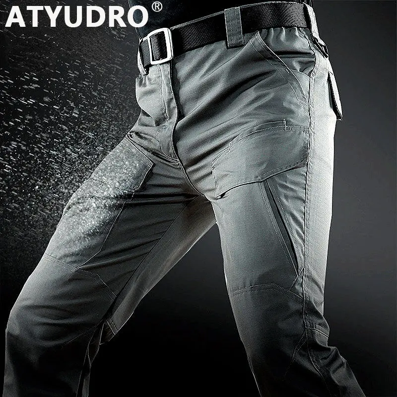 

Men's Clothing Tactical Waterproof Outdoor Sports Multi-pocket Breathable Lightweight Casual Long Trousers Quick Dry Cargo Pants