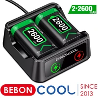 beboncool 2 x2600mah rechargeable battery for xbox series xsxbox one sx controller battery for xbox one usb battery charger