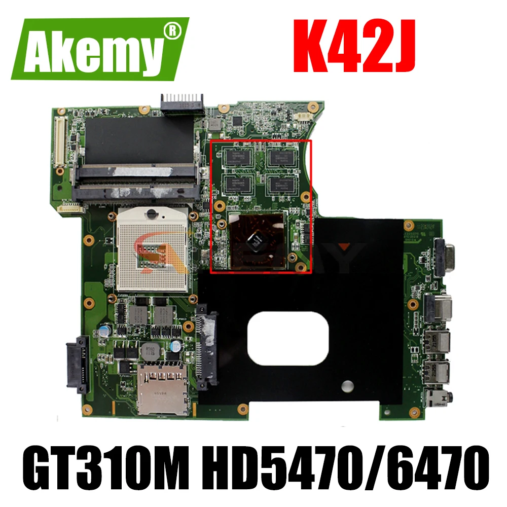 Материнская плата K42J или ASUS K42JC K42JR K42JY K42JZ K42JE X42J A42J A40J ноутбука GT310M HD5470 HD6470 GPU |