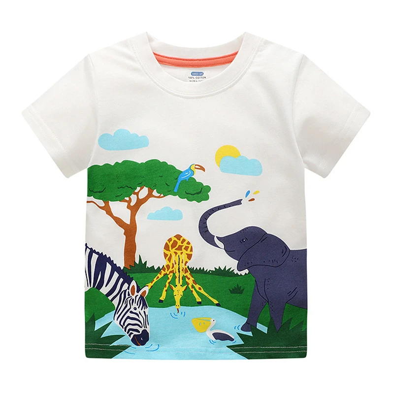 2023 New Arrived Spring Summer Children Short Sleeved Cartoon T-shirt For Boys Cute Pattern T Shirt Tops Tees Kids Cloth