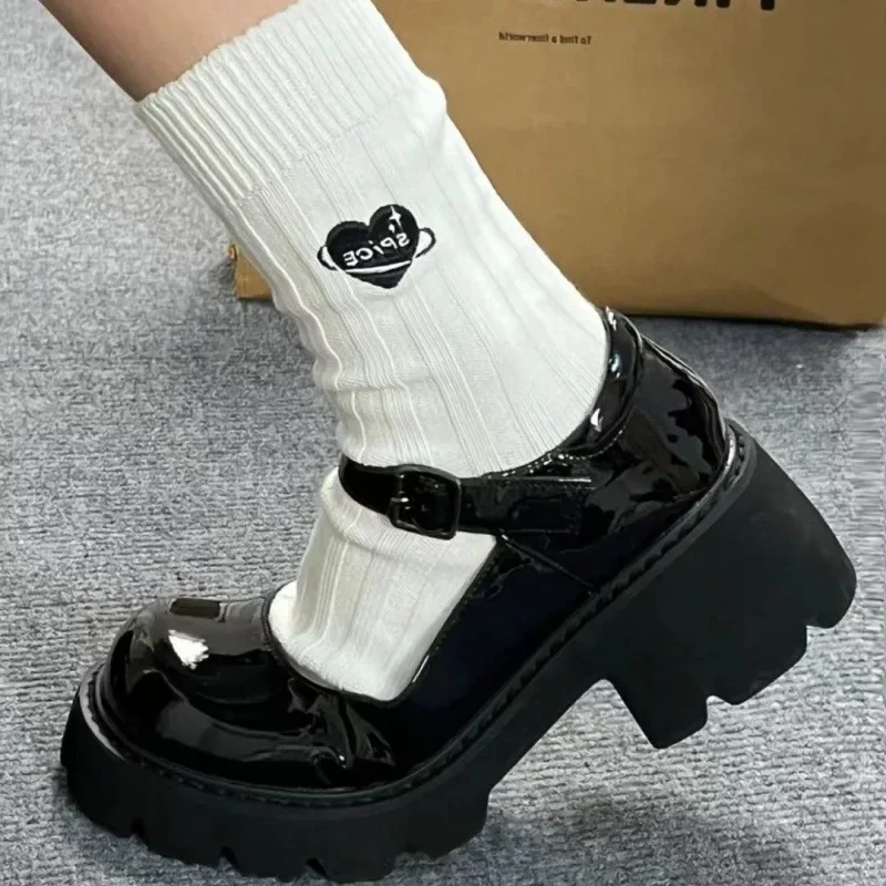 Женские туфли лодочки на толстом каблуке 14см и платформе 4см цвета в ассортименте