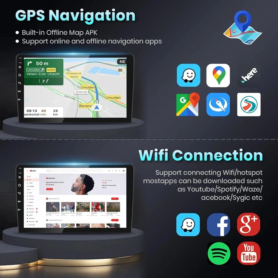 Фото Автомагнитола Android 16 для Toyota Camry 6 XV 40 50 2006-2011 с мультимедиа, видеоплеером, CarPlay, GPS-навигацией и стереосистемой №3