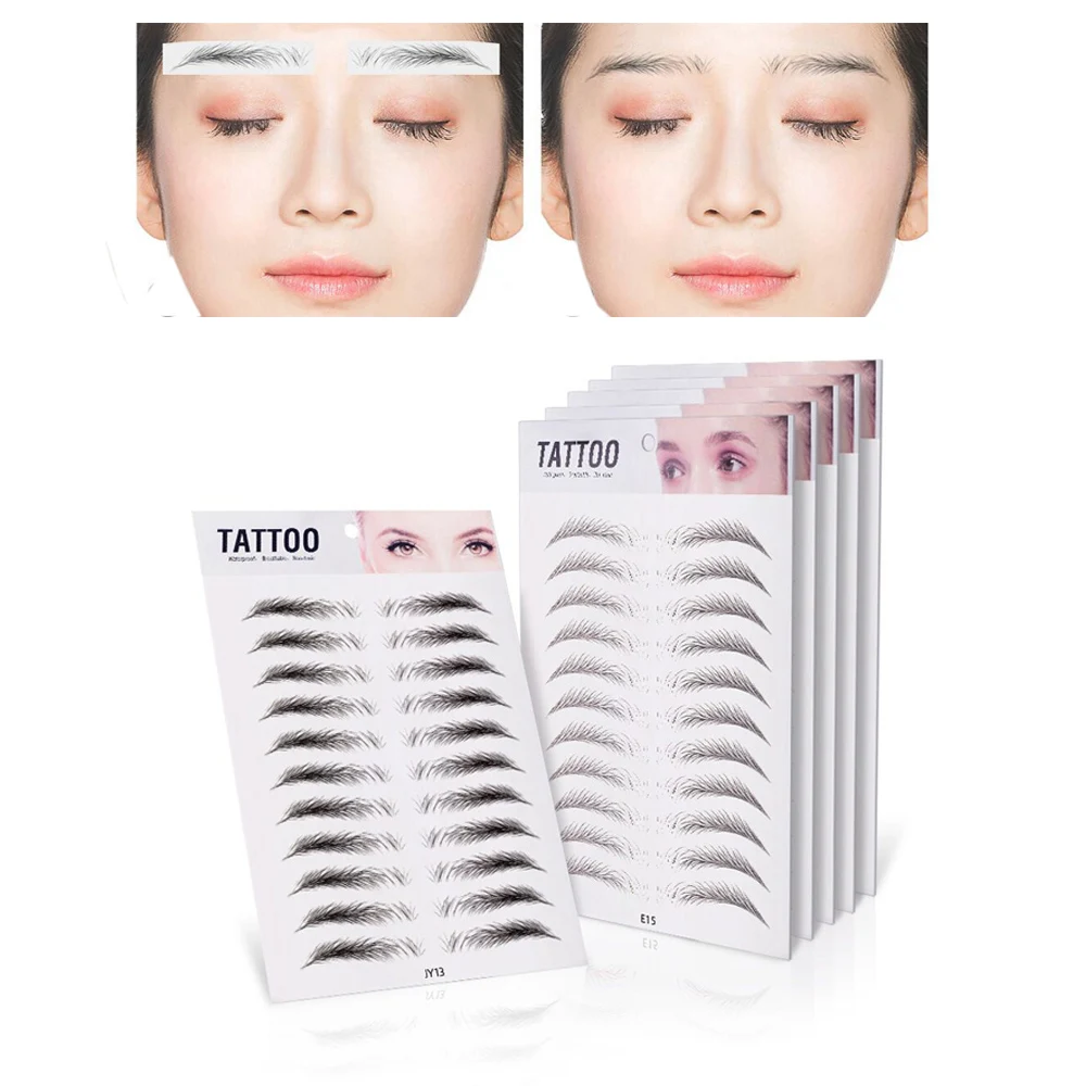 

3D Eyebrow Tattoo Sticker Temporary Tattoo Lasting Natural Fake Eyebrow Sticker Super Simulation Eyebrow