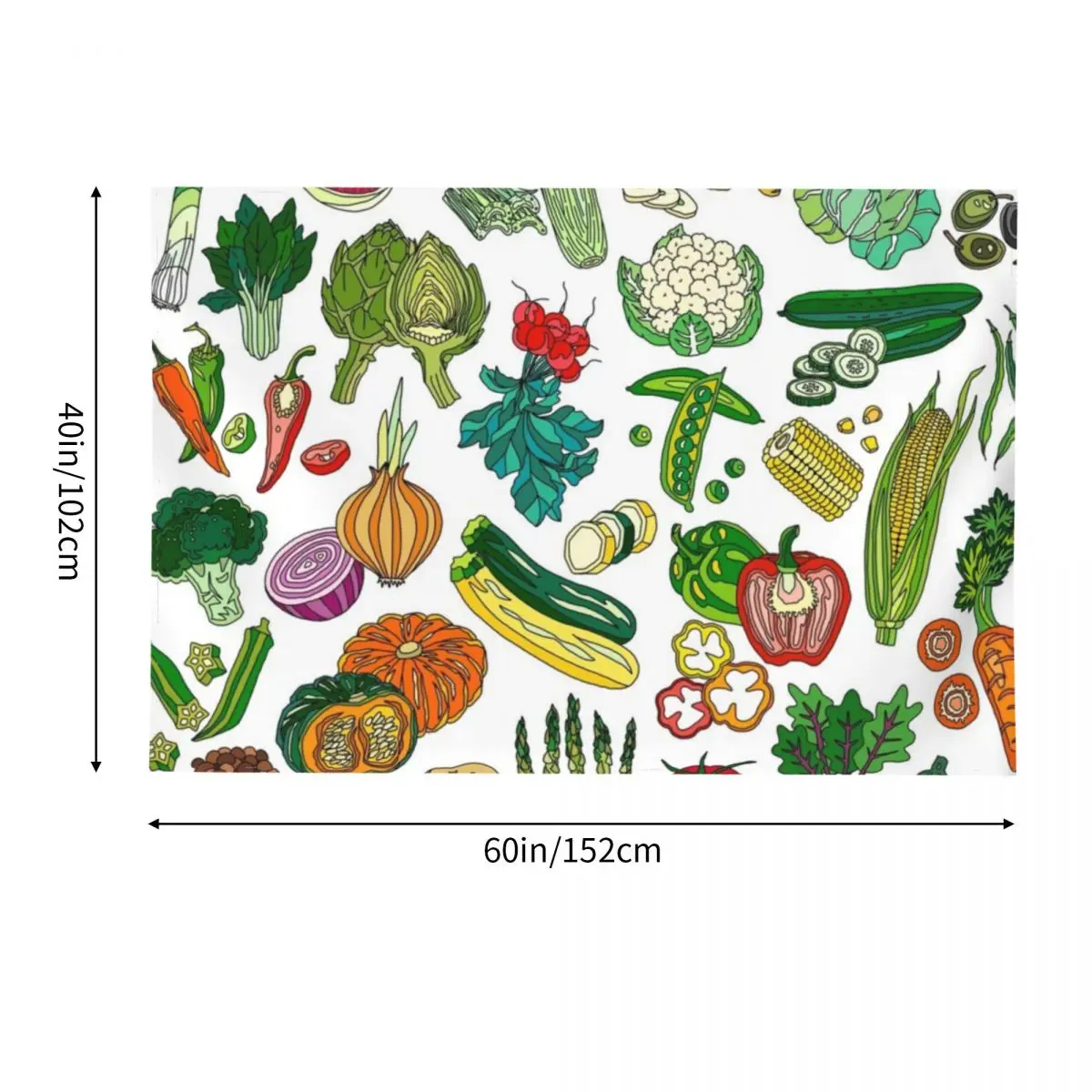 Получить овощи! Гобелен Подвесной Настенный Корейский Декор Комнаты
