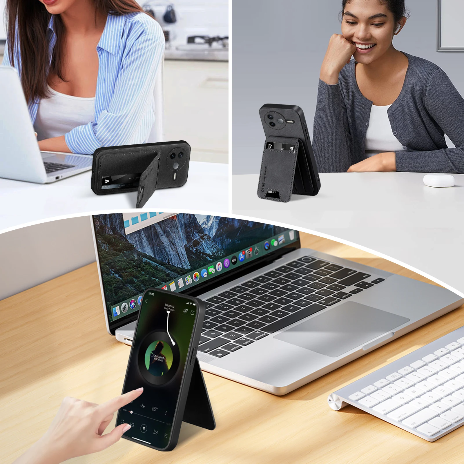 Фото Чехол для телефона Redmi K80 Pro K70 E K60 K40S, однотонный кожаный чехол-кошелек с отделением для карт и подставкой, Funda №5