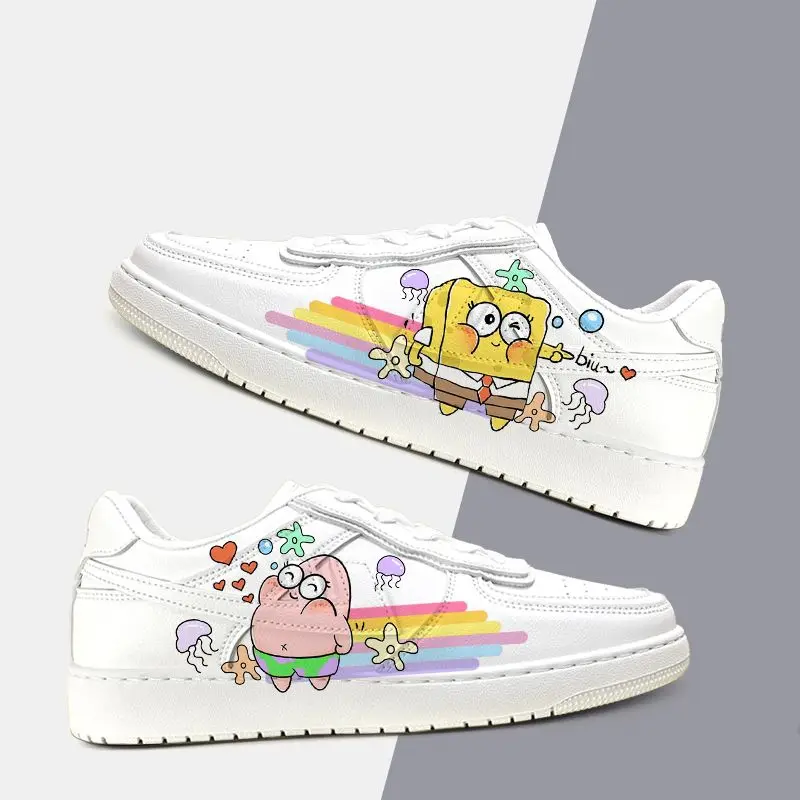 

SpongeBob SquarePants Patrick Star Co Branded Hand-painted Peripheral Anime Animation Student Couple Casual Sneakers
