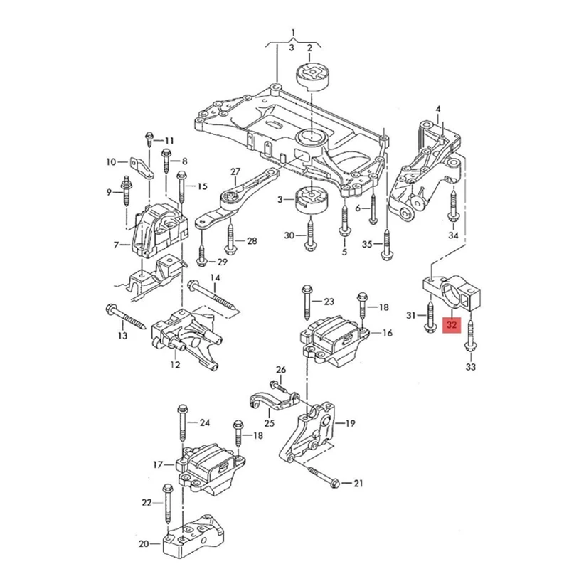 1 пара втулок для крепления рычага управления 1K0199231J 1K0199232J A3 VW Eos GTI Jetta R32 Rabbit 06-12