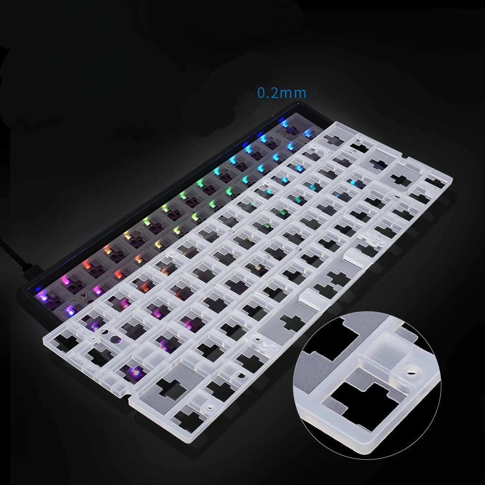 SKYLOONG Lite прокладка GK68 GK68XS 65% пользовательский DIY механический набор клавиатуры RGB